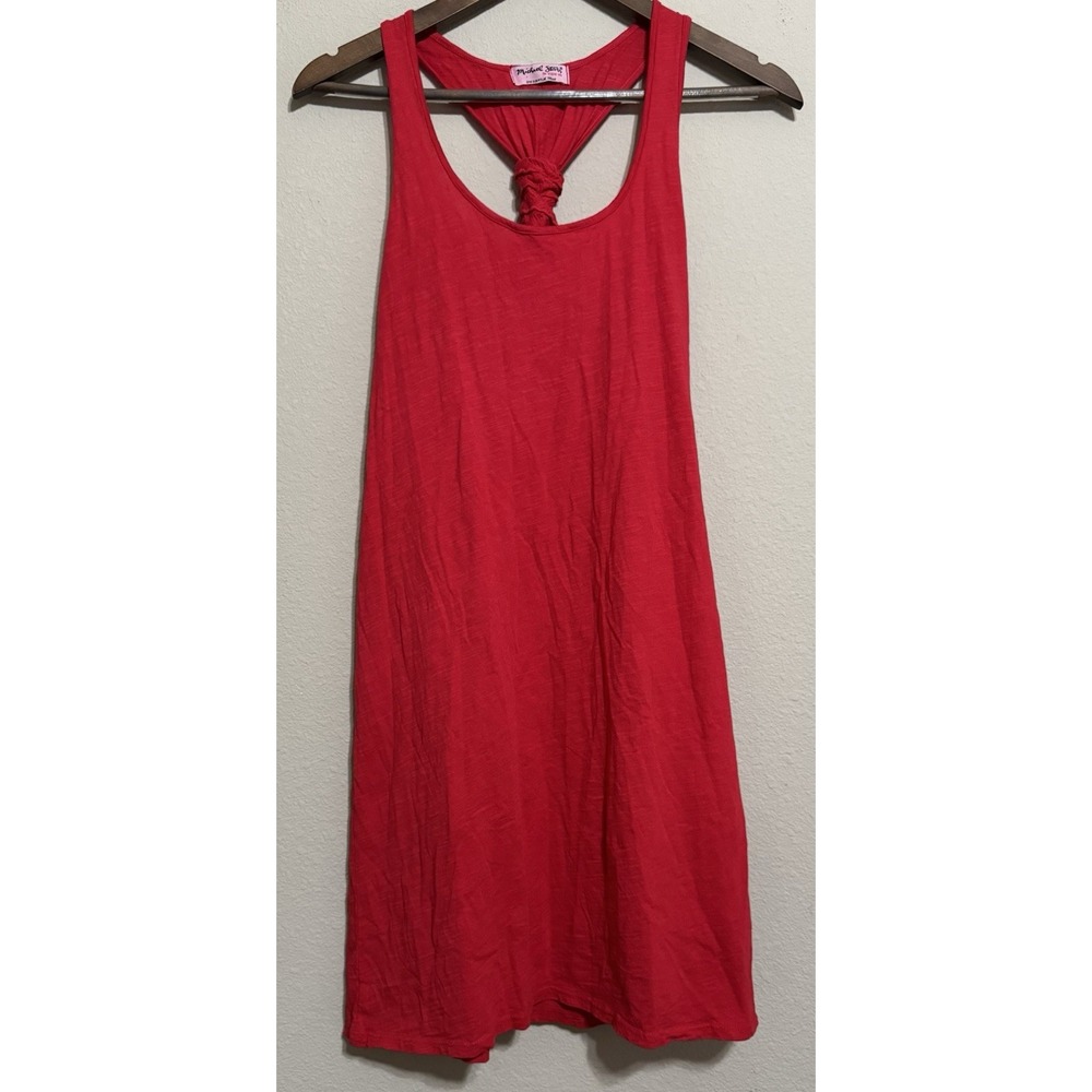 Michael‎ Stars Women's Small (OSFM) Red Dress Racer Back Jersey Cotton